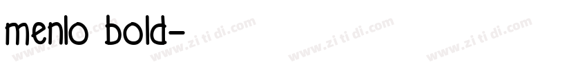 menlo bold字体转换